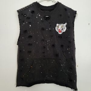 Black Short Sleeve Tee with Sparkly Embellishments